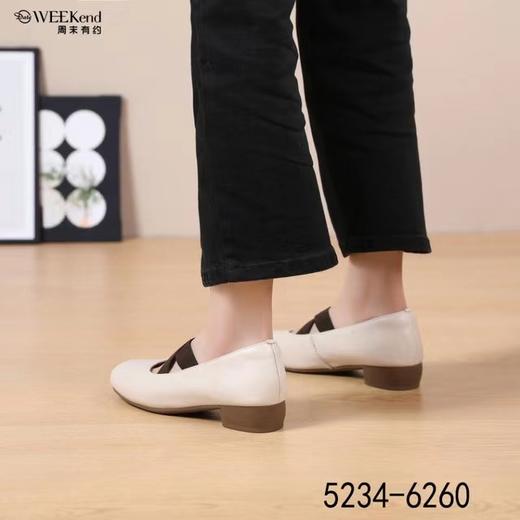 周末有约2024淑女鞋春季法式田园芭蕾风单鞋橡筋交叉方头通勤女鞋 商品图2