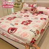 【平整服帖 迪士尼印花床笠】草莓熊床笠 单件床罩 卡通席梦思保护套 棕垫床垫全包围罩子 360度全方位包裹 保护床垫-QQ 商品缩略图12