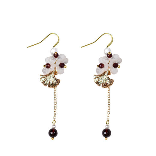 JGL-03220350新中式长款流苏耳钉女气质简约小众复古耳钩古风耳饰汉服配饰批发 商品图4