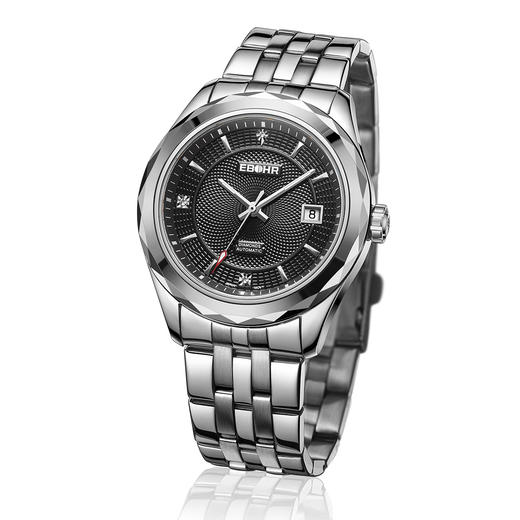 依波表EBOHR 专柜同款气质钨钢表圈进口机械机芯50米防水1027 商品图0