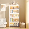 家用钢制书柜带门收纳柜儿童书架落翻盖地防尘置物架客厅展示柜子(送货上门，需自行组装) 商品缩略图4