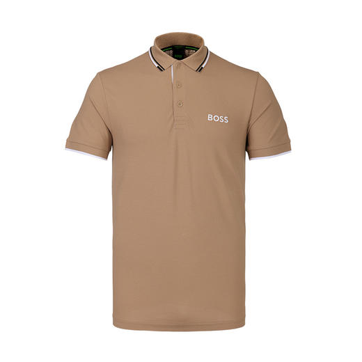 【超惠秒】BOSS 男士 刺绣字母胸标 弹棉短袖Polo T恤 11879 商品图3