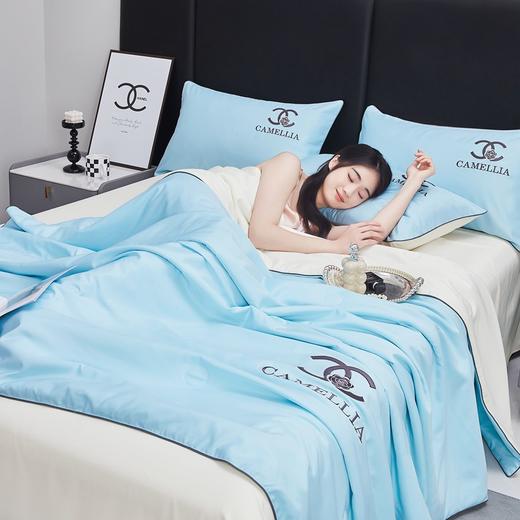 【恣意~生活的仪式感，水洗冰丝夏被四件套刺绣系列】水洗冰丝夏被四件套 凉感单双人空调被 夏凉被 薄被床品套件-QQ 商品图8