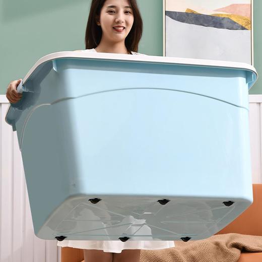 【多功能收纳箱】塑料储物箱特大号被子收纳盒玩具储物盒搬家用衣服整理箱 收纳箱 商品图0