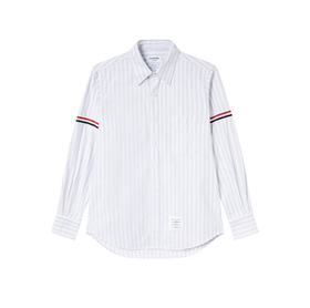 THOM BROWNE 汤姆·布朗 男士经典臂环条纹翻领长袖衬衫   MWL301O F0525
