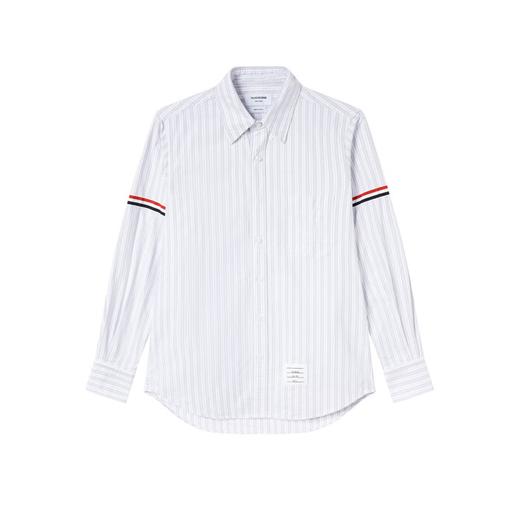 THOM BROWNE 汤姆·布朗 男士经典臂环条纹翻领长袖衬衫   MWL301O F0525 商品图0