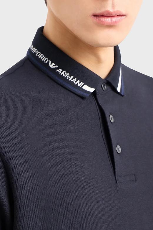 Emporio Armani 男士字母领标 全棉短袖Polo T恤 11940 商品图4