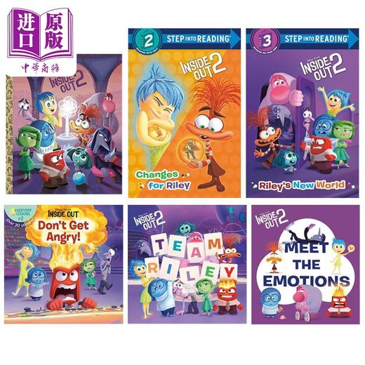 预售 【中商原版】迪士尼头脑特工队2系列共6册 Disney Inside Out 2 英文原版进口 儿童绘本故事 卡通动画图画书 感受情绪读物 商品图1