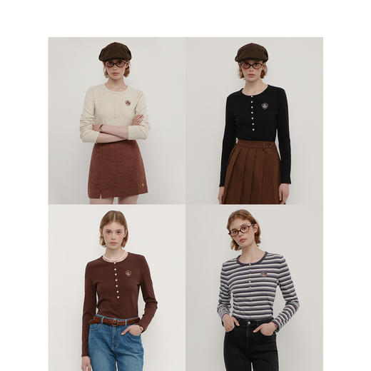 Teenie Weenie小熊卡通长袖T恤女秋季t恤TTLA247809H 商品图4
