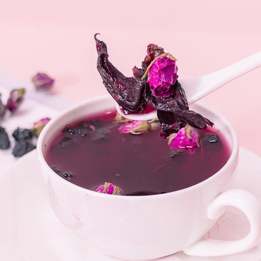 洛神花茶 重瓣玫瑰花茶桑葚茶云南洛神花干玫瑰茄罐装花草茶 商品图4