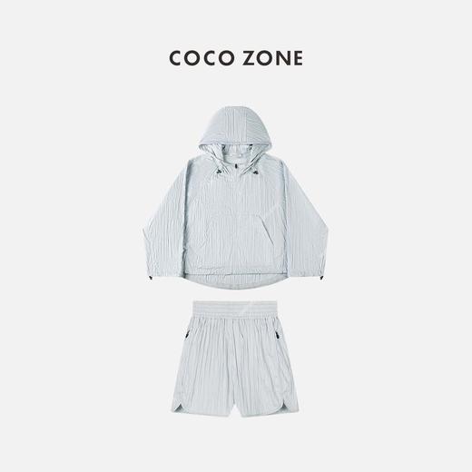 COCO ZONE 气质压褶抽绳连帽上衣外套+松紧腰裤 23C18713 商品图0
