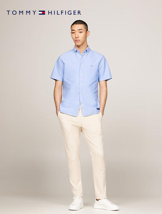 TOMMY 短袖衬衫男  MW36272-0GY 天蓝色. 商品图3