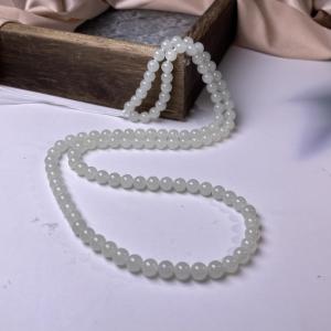 和田玉108颗项链-白玉圆珠5.5#-6C05 商品图0