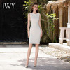 IWY/米白色修身收腰显瘦连衣裙女秋装干练百搭无袖背心职业西服裙Q620 商品缩略图2