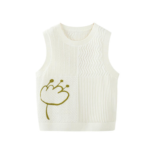 迷你巴拉儿童针织背心萌趣绣花毛衫秋季新款 商品图4