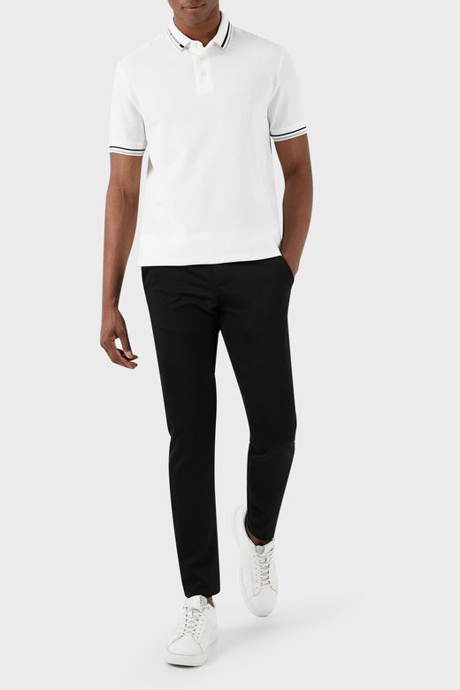 Emporio Armani 男士字母领标 全棉短袖Polo T恤 11940 商品图8