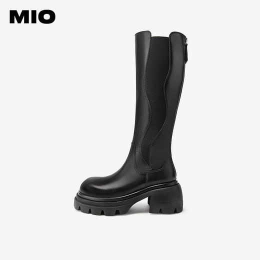 MIO米奥冬季骑士靴厚底增高长筒靴潮流酷飒美拉德靴子女M245843305 商品图1