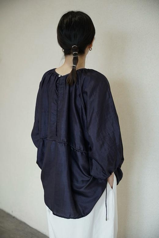 BUNON 圆领后开扣长袖衬衫​​(2色可选) 商品图1