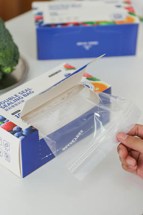 ❗️【GRAREY 双封条密封袋】29.9元2盒🉐到手200个！ 1盒100只，保鲜袋、收纳袋袋通通搞定! 🔻双面加厚10丝，韧性十足 