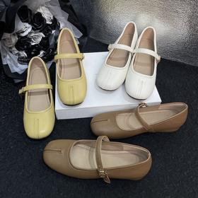 🎉【ROAADN韩版真皮牛皮假分趾猪蹄单鞋921-66】✅✅万人求的内增高真皮猪鼻子分趾鞋！上新啦 文艺复古女孩本命鞋!! 🥰