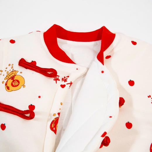 贝贝怡婴儿棉服秋冬季男女宝宝连体衣拜年服夹棉新生儿棉衣新年装ZB4DL042 商品图4