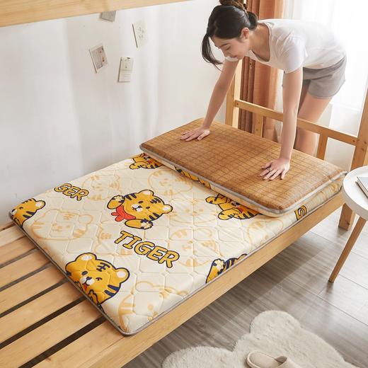 【四季适用，是凉席也是床垫~】学生床垫单人垫子 榻榻米折叠软垫 家用床垫褥 双人加厚垫子 床褥铺地垫子-QQ 商品图2