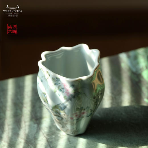 问鼎汝瓷鼎峰柴窑佛手杯（鸟啼花落） 商品图1