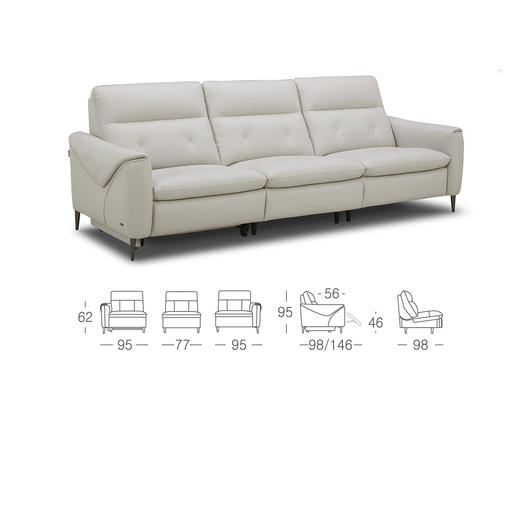 顾家家居整装 现代舒适 皮艺/布艺功能沙发 KZ.9029（B）千纸鹤G 商品图6