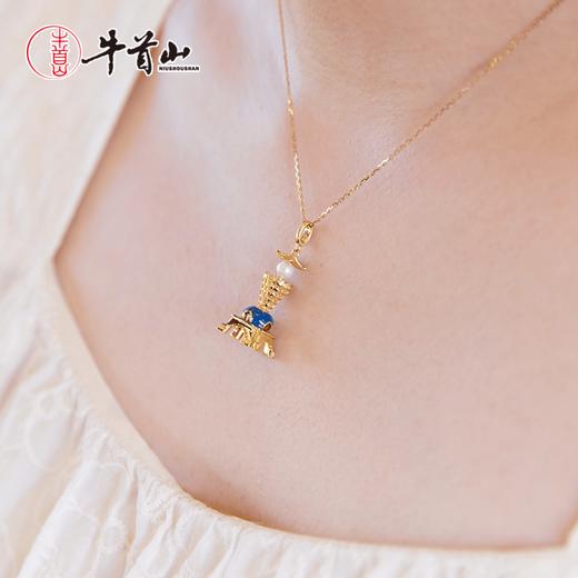 牛首山文创舍利大塔吊坠银镀金项链珐琅彩饰品高端礼物 商品图4