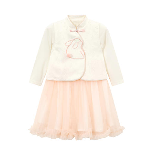 笛莎Deesha 女小童2024秋季小宝宝女童国风套装连衣裙 商品图4