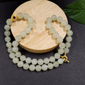 玉美人菲菲~23030-18K和田玉项链