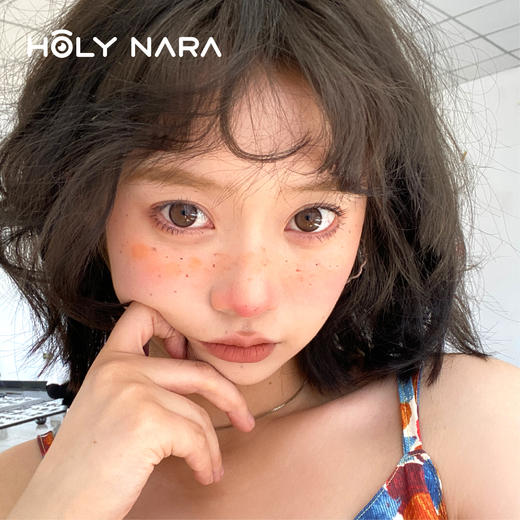 【日抛】Holy Nara  水呼吸 灰/棕 直径：14.2mm  含水量43%（日抛10片/盒 不同度数请拍两盒） 商品图1