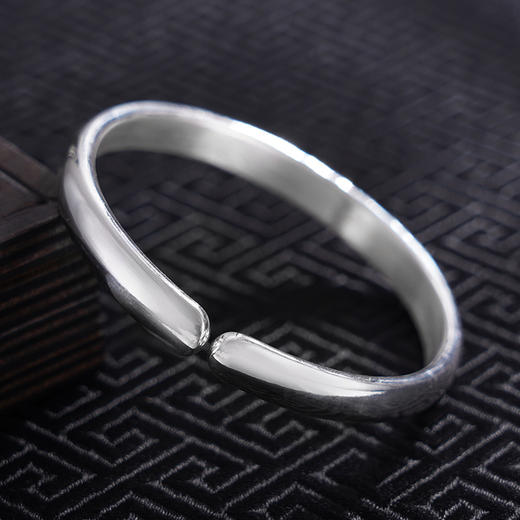 【奇花秘境】子佩集S999银手工手镯原创设计【55061115】2407 商品图4