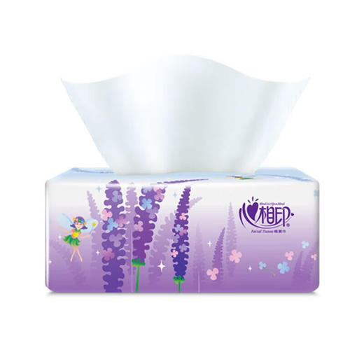 【鼎】心相印抽纸薰衣草家用实惠装3层100抽60包整箱 商品图1