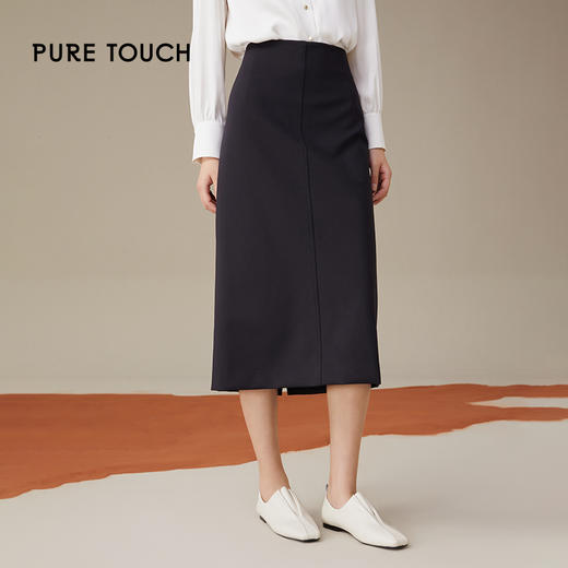 pure touch黑色百搭修身包臀半裙1350243356 商品图0