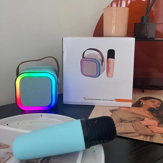 【家庭KTV音响话筒一体机】无线麦克风*2➕蓝牙音箱，嗨翻天❗❗沉浸式纯享版K歌音响 清晰无杂音 商品图4