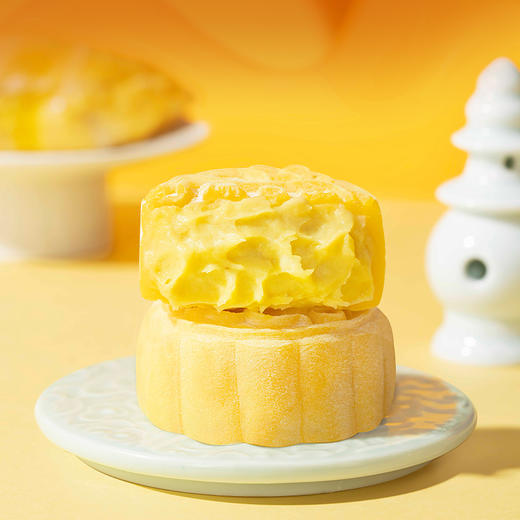 【雅韵中秋】榴芒一刻猫山王榴莲冰皮月饼(68g*6枚装)408g 商品图4