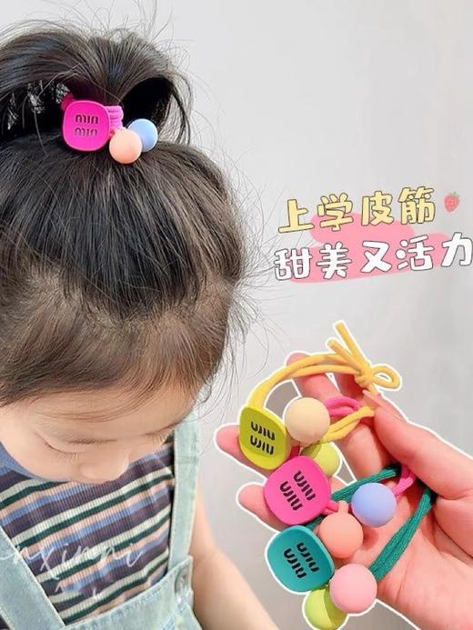 【家居百货】韩版多巴胺发圈10件套，让你可爱加倍！韩版多巴胺宇母方块发圈 可爱到爆啦！色彩鲜艳的字母方块，满满都是活力感，让你瞬间成为焦点 商品图2