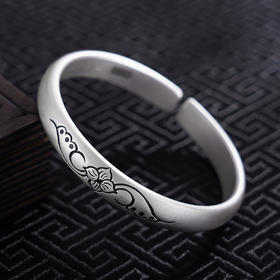 【花语心愿】子佩集S999银手工手镯原创设计【55061206】2407