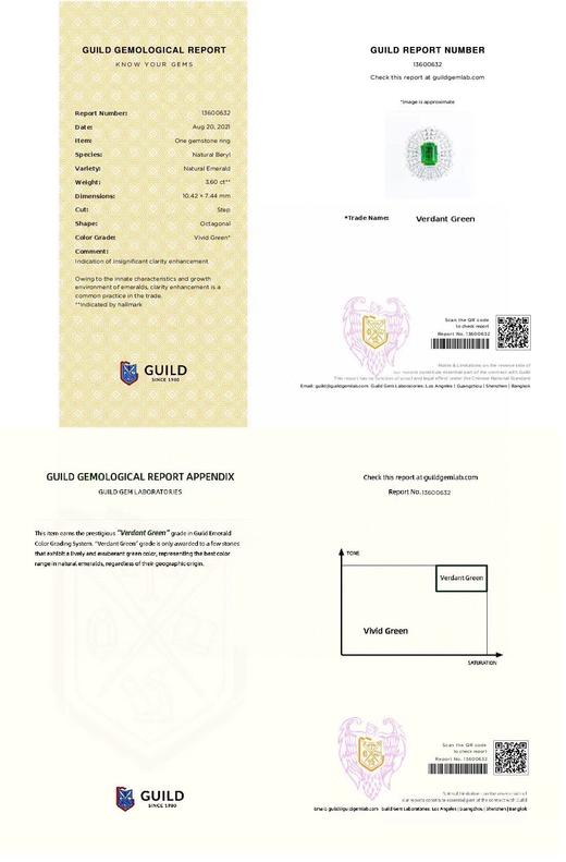 3.60ct 祖母绿戒指吊坠 商品图8