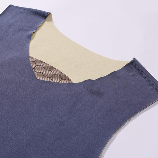 都市丽人都市锋尚保暖衣舒暖单件背心天丝德绒膨体绒中厚男士保暖衣保暖背心FWT4A3 商品图4