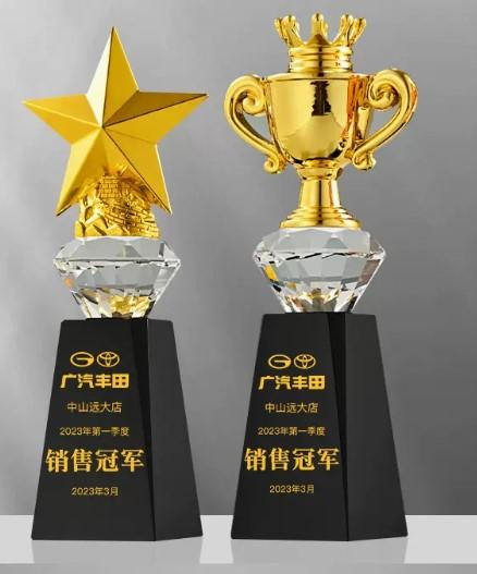 创意树脂奖杯定制定做优秀员工团队高档大气荣誉水晶奖杯颁奖订制 商品图1