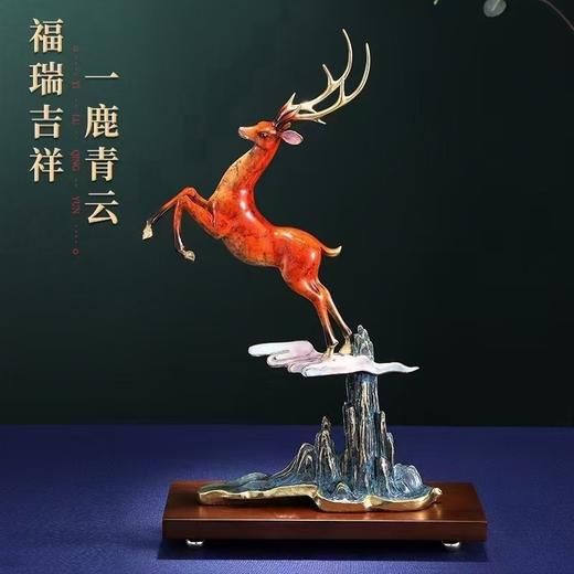 E-YM-176 纯铜逐鹿呈祥摆件 310*90*480 商品图0