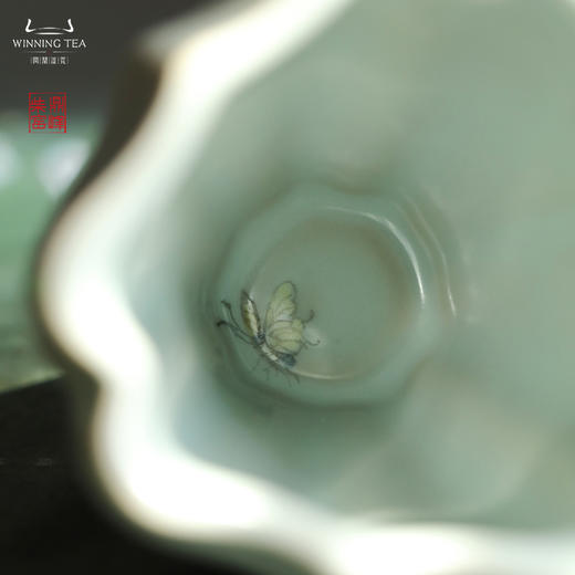 问鼎汝瓷鼎峰柴窑佛手杯（鸟啼花落） 商品图4