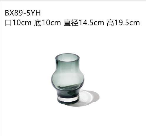 ins风简约北欧彩色厚底玻璃花瓶水培鲜花客厅酒店餐桌台面迷你瓶 商品图13