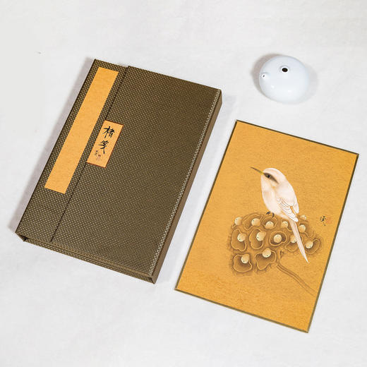 硬卡纸【满10张即送精美礼盒收藏套装】楮笺加厚 手工镶金包边，大小两种尺寸多色可选，全熟纸书画皆宜（工笔花鸟人物，传统山水，写意。书法楷书行草佳）入纸吃墨不卡纸 | 一艺之间 火热爆款文房推荐纸 商品图2