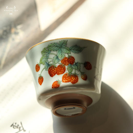 问鼎汝窑掬泉杯（草莓）（缺货） 商品图1