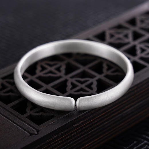 【幸福绽放】子佩集S999银手工手镯原创设计【55061203】2407 商品图4