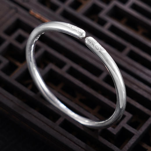 【四叶奇遇】子佩集S999银手工手镯原创设计【55063101】2407 商品图4