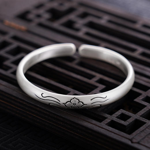 【花影柔风】子佩集S999银手工手镯原创设计【55061222】2407 商品图4